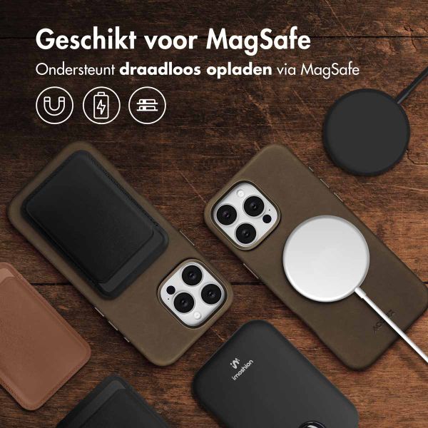 Accezz Vintage Leather Magsafe Backcover Apple iPhone 16 Pro Max - Rustic Brown