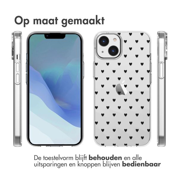 imoshion Design hoesje iPhone 14 - Hartjes - Zwart