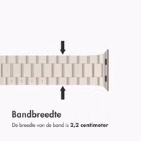 imoshion Stalen bandje Apple Watch Series 1 t/m 9 / SE (38/40/41 mm) | Series 10 (42 mm) - Sterrenlicht
