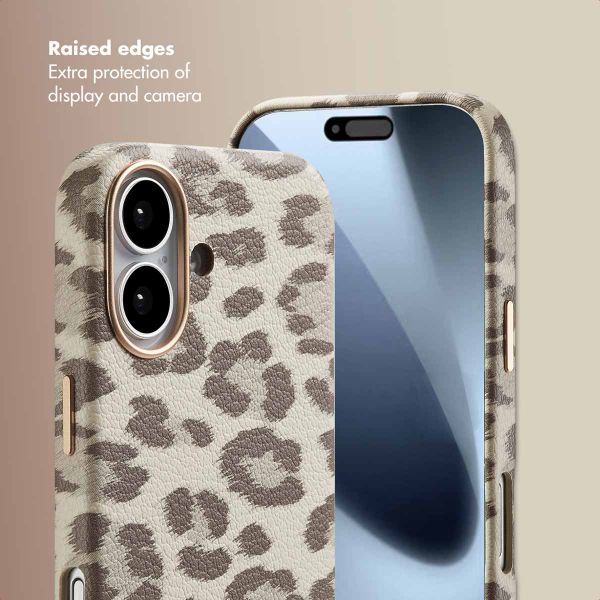 Selencia Sabi Back Cover Panther Print with MagSafe Apple iPhone 17 - Soft Ivory