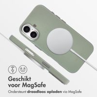 Accezz MagSafe Leather Backcover Apple iPhone 16 - Light Grey