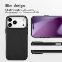 Accezz Leather Back Cover with MagSafe Apple iPhone 17 Pro Max - Onyx Black