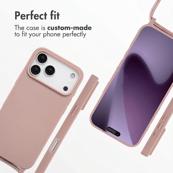 imoshion Silicone Case with Strap Apple iPhone 17 Pro Max - Sand Pink