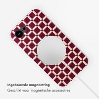 Selencia Vivid Backcover met MagSafe Apple iPhone 17e / 16e - Check This Burgundy