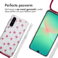 imoshion Design hoesje met koord Samsung Galaxy A26 - Dusty Rose Connected Hearts