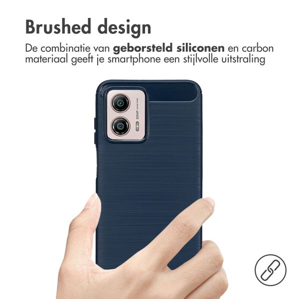 imoshion Brushed Backcover Motorola Moto G53 - Donkerblauw