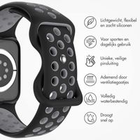 imoshion Sport⁺ bandje Apple Watch Series 1 t/m 9 / SE (38/40/41 mm) | Series 10 / 11 (42 mm) - Maat M/L - Black & Anthracite