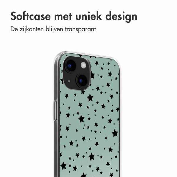 imoshion Design hoesje iPhone 13 - Stars Mint