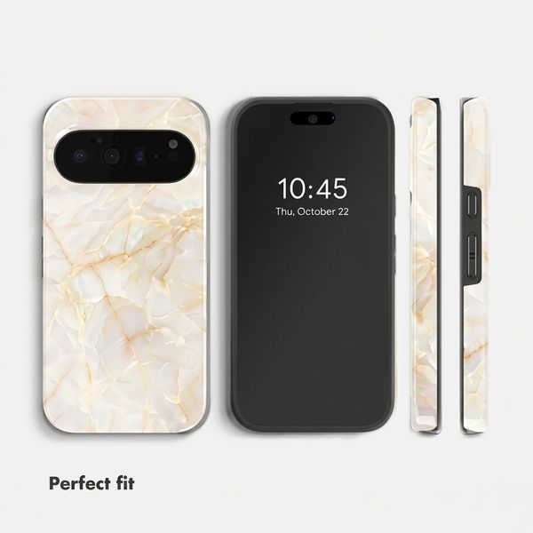 Selencia Vivid Case with MagSafe Google Pixel 11 Pro - Golden Beige Marble