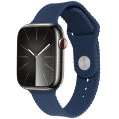 imoshion Siliconen geweven bandje Apple Watch Series 1 t/m 10 / SE / Ultra (2) (44/45/46/49 mm) - Donkerblauw