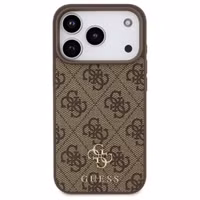 Guess 4G Metal Logo Backcover MagSafe Apple iPhone 17 Pro Max - Bruin