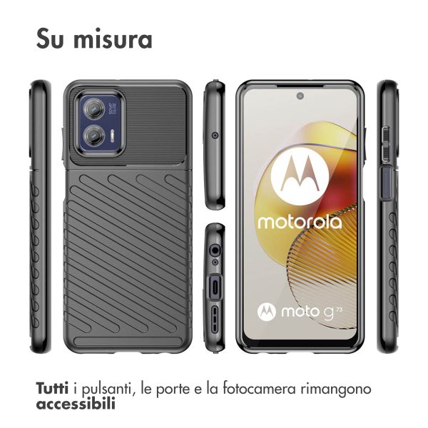 imoshion Thunder Backcover Motorola Moto G73 - Zwart