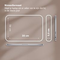 Selencia Puffy Laptop hoes 15-16 inch - Laptopsleeve - Mocha Brown