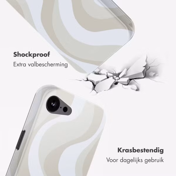 Selencia Vivid Backcover met MagSafe Apple iPhone 16e - Desert Waves Beige