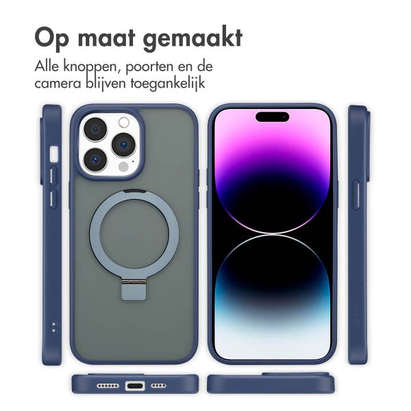 Accezz Ring Stand Backcover met MagSafe Apple iPhone 14 Pro Max - Blauw