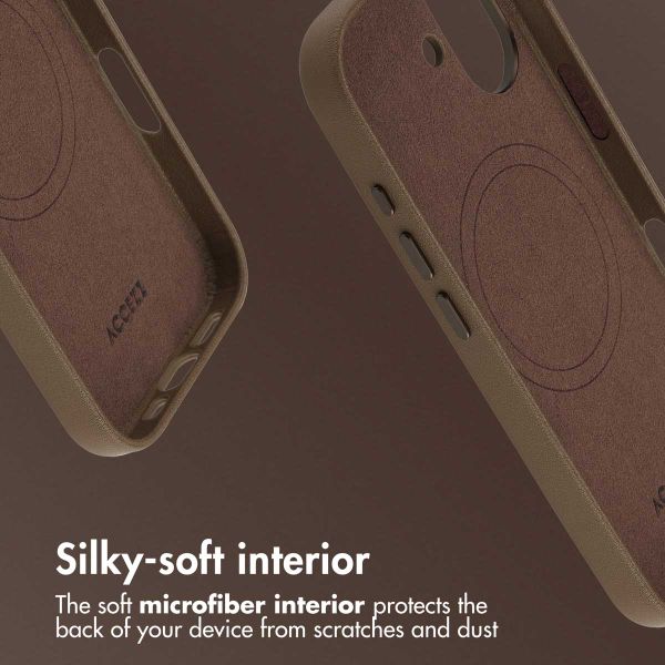 Accezz Leather Back Cover with MagSafe Apple iPhone 17 - Coffee Brown