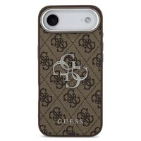 Guess 4G Metal Logo Backcover Apple iPhone Air - Silver Edge - Brown