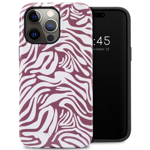 Selencia Vivid Tough Backcover iPhone 14 Pro Max - Trippy Swirl Dark Rose