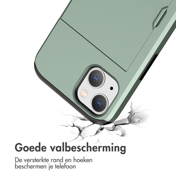 imoshion Backcover met pasjeshouder Apple iPhone 14 - Donkergroen