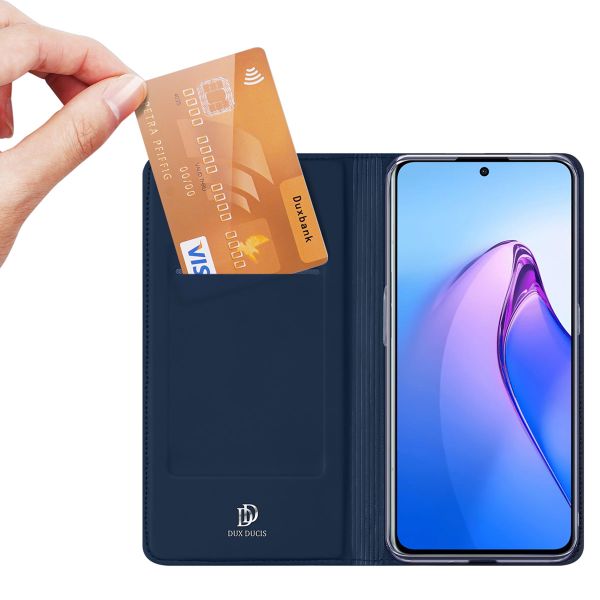 Dux Ducis Slim Softcase Bookcase Oppo Reno 8 5G - Donkerblauw