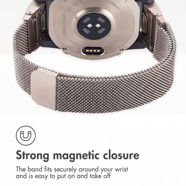 imoshion QuickFit® Milanese Band - Garmin 22 mm Connector - Size L/XL - Starlight