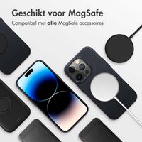 Accezz MagSafe Leather Backcover iPhone 14 Pro - Onyx Black