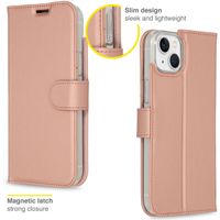 Accezz Wallet Softcase Bookcase Apple iPhone 14 Plus - Rosé Goud