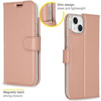 Accezz Wallet Softcase Bookcase iPhone 14 Plus - Rosé Goud