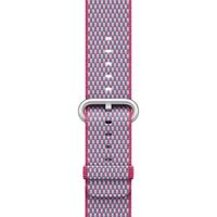 Apple Woven Nylon band Apple Watch Series 1 t/m 9 / SE (38/40/41 mm) | Series 10 (42 mm) - Berry