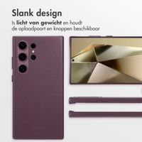 Accezz MagSafe Leather Backcover Samsung Galaxy S24 Ultra - Heath Purple