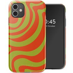 Selencia Vivid Backcover iPhone 11 - Wavy Swirl Orange Fern