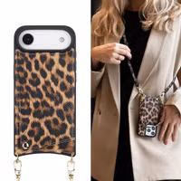 Selencia Nova Telefoonhoes met Koord en Pashouder Apple iPhone Air - Leopard