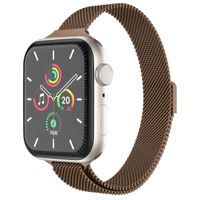 imoshion Slim Milanees bandje Apple Watch Series 1 t/m 9 / SE (38/40/41 mm) | Series 10 / 11 (42 mm) - Bruin