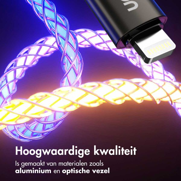 imoshion Lichtgevende Snellaadkabel RGB - USB-C naar Lightning kabel - 2 meter