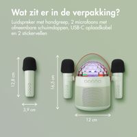 imoshion Sing & Shine Karaoke set - Speaker en 2 microfoons - Mintgreen