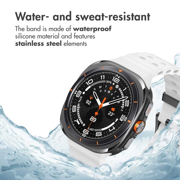 imoshion Ocean Silicone Band Samsung Galaxy Watch Ultra 2 (2026) / Ultra (2024/2025) - White