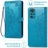 imoshion Mandala Bookcase Motorola Moto G22 - Turquoise