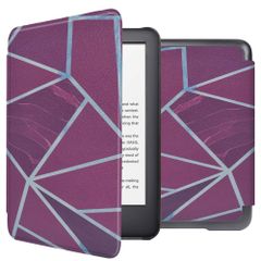 imoshion Design Slim Hard Case Bookcase Amazon Kindle (2024) / Amazon Kindle (2022) 11th gen - Bordeaux Graphic