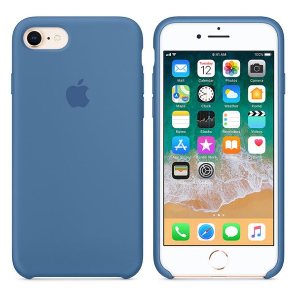 Apple Silicone Backcover Apple iPhone SE (2022 / 2020) / 8 / 7 - Denim Blue
