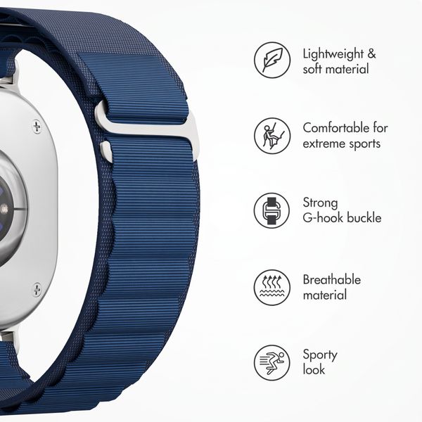 Accezz Nylon Alpine Band Samsung Galaxy Watch 9 (40/44mm) / Watch 8 (40/44mm) / Classic (46mm) - Dark Blue