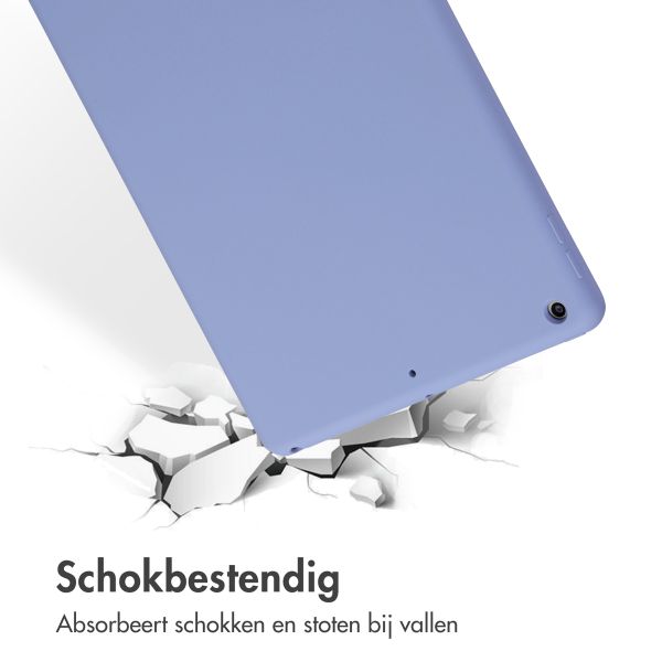 Accezz Liquid Silicone Backcover Apple iPad 9 (2021) 10.2 inch / iPad 8 (2020) 10.2 inch / iPad 7 (2019) 10.2 inch - Lila
