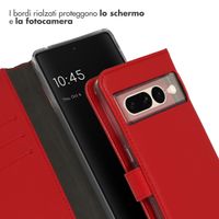 Selencia Echt Leren Bookcase Google Pixel 7 Pro - Rood