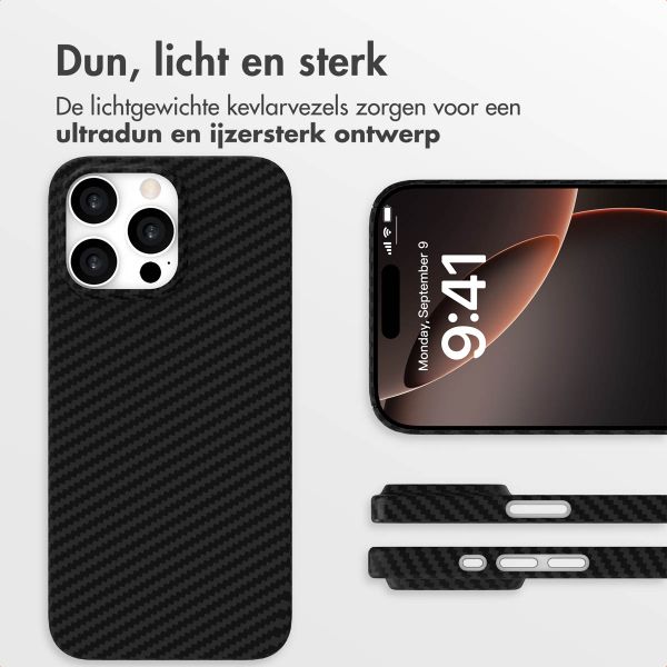 Accezz MagSafe Kevlar Backcover Apple iPhone 16 Pro Max - Zwart