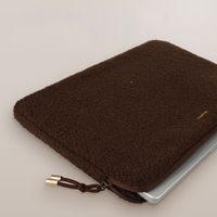 Selencia Teddy Laptophoes 13-14 inch - Laptopsleeve - Choco Brown