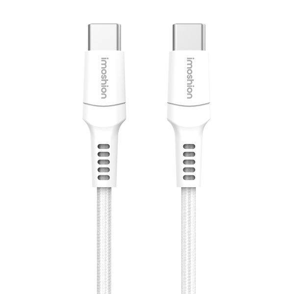 imoshion Braided USB-C naar USB-C kabel - 0,5 meter - Wit