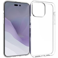 Accezz Clear Backcover iPhone 14 Pro Max - Transparant