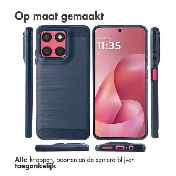 imoshion Brushed Backcover Motorola Moto G57 Power - Donkerblauw