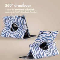 imoshion 360° Draaibare Design Bookcase iPad 6 (2018) / iPad 5 (2017) / Air 2 (2014) / Air 1 (2013)- White Blue Stripes