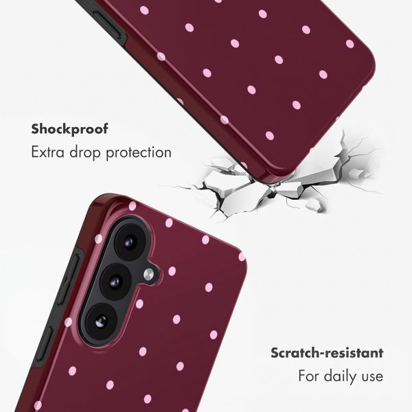 Selencia Vivid Case with MagSafe Samsung Galaxy S26 FE - Happy Dots Burgundy