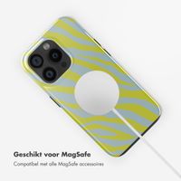 Selencia Vivid Tough Backcover met MagSafe iPhone 15 Pro - Zebra Winter Sky Titanium Yellow